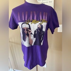 Aaliyah Purple Cotton T-Shirt women’s size M